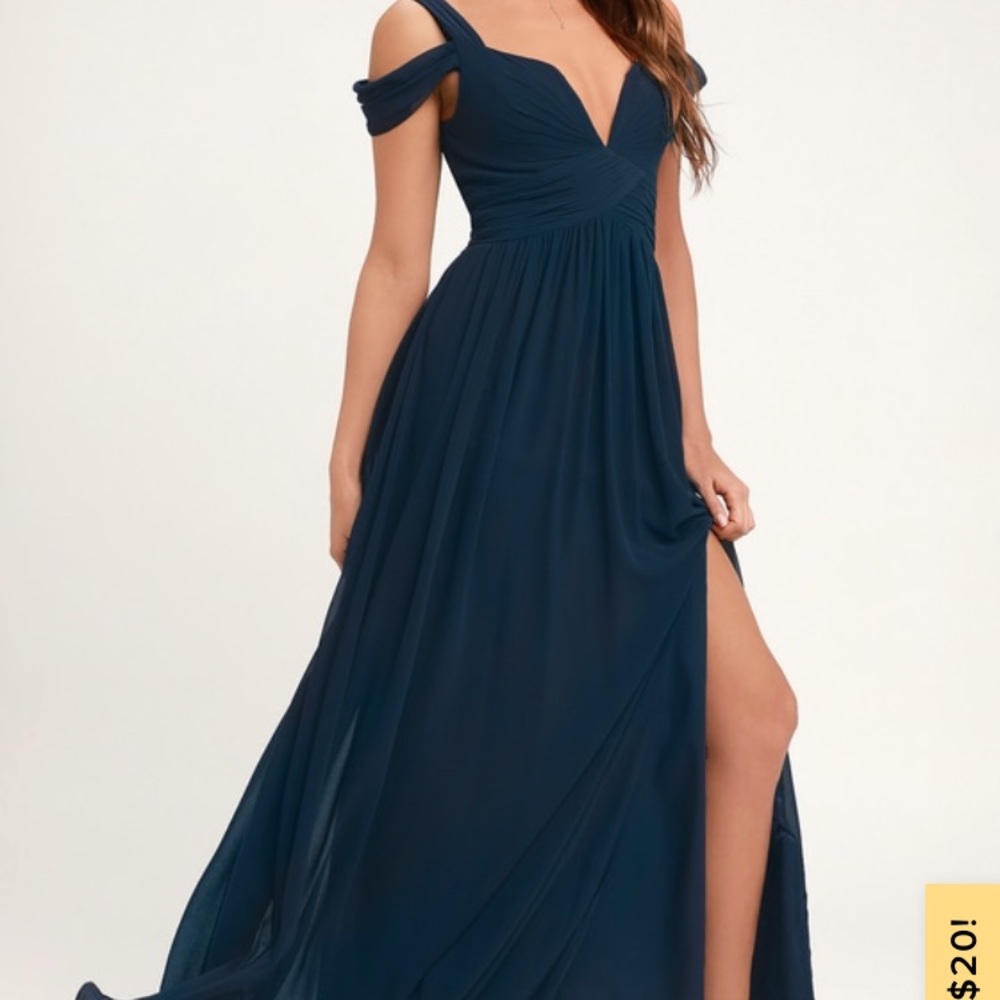 Ocean of Elegance navy blue maxi dress lulus